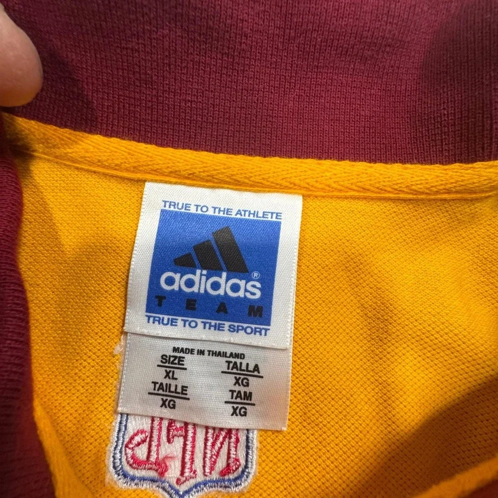 Vintage Washington Redskins Polo XL Adidas Blue Tag Y2K Shirt NFL Commanders EUC